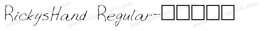 RickysHand Regular字体转换